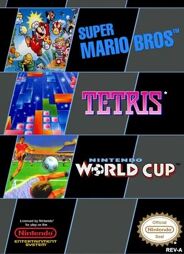 Super Mario Bros. 1, Tetris & World Cup, gebraucht - NES