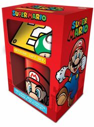 Tasse - Super Mario, Mario mit Geschenkbox