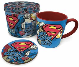 Tasse - Superman My Super Hero inkl. Untersetzer & Dose