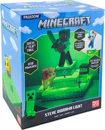 Heim Deko - Minecraft LED Lampe Steve Diorama