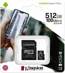 Flashspeicher - microSDXC-Card - 512GB Canvas Sel.+ Kingston