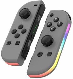 Joy-Con Controller 2er Set, grau, RGB, div. Anb.- Switch