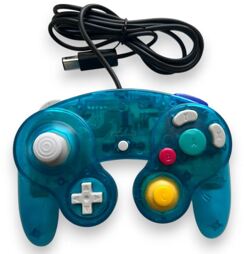 Controller, transparent türkis, div. Anbieter, OEM - NGC/Wii