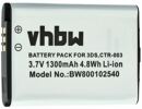 Battery Pack, (3.7V, 1300mAh), vhbw - 2DS/NEW 2DS XL/3DS